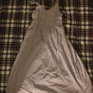 old navy light blue and white striped maxi dress size xs